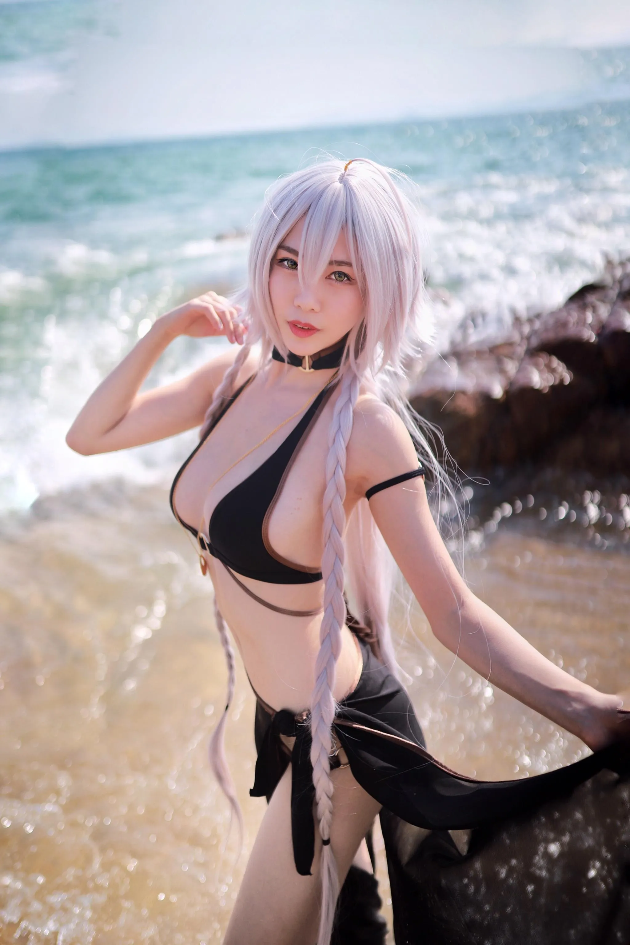 抖娘-利世 – NO.41 黑贞德泳装 [40P]插图8